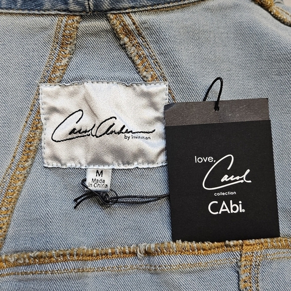 CAbi Manhattan Beach Layered Look Denim Jacket 98% Cotton 2% Spandex Size M - Picture 7 of 8